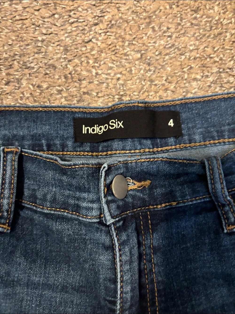 Indigo Raw Hem Blue Denim Jean Shorts